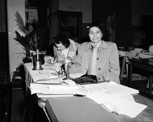 Whina Cooper, president of the Māori Women's Welfare League, at its 1953 conference