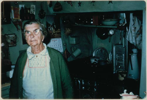 Bell McElligott in her kitchen, 1969