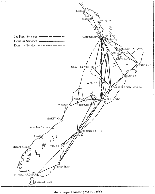Air transport routes (NAC), 1961