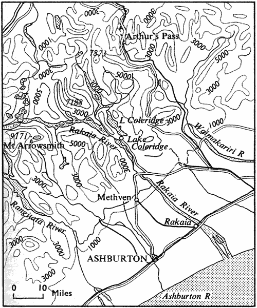 Arthur's Pass in relation to Ashburton