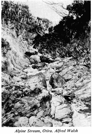'Alpine Stream, Otira', Alfred Walsh