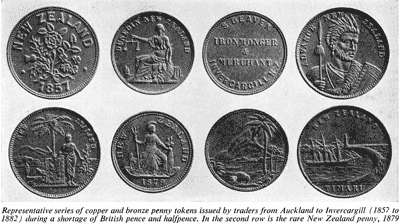 Copper and bronze penny tokens
