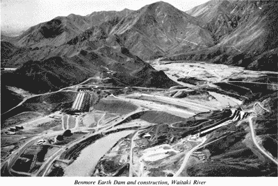 Benmore Earth Dam and construction