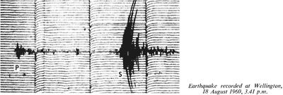 Earthquake recorded at Wellington, 18 August 1960