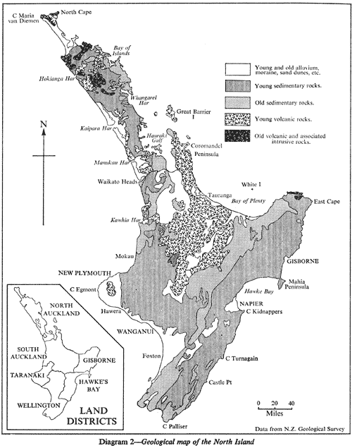 Geological map of the North Island