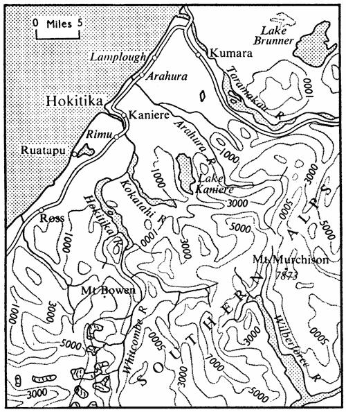 Hokitika River and north Westland district