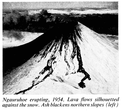 Eruption of volcanic ash: Ngauruhoe