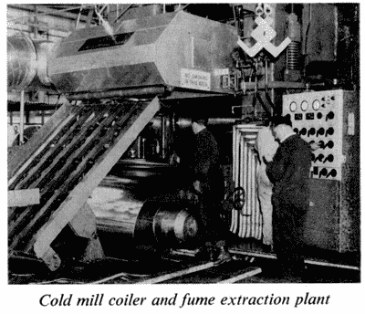 Cold mill coiler and fume extraction plant