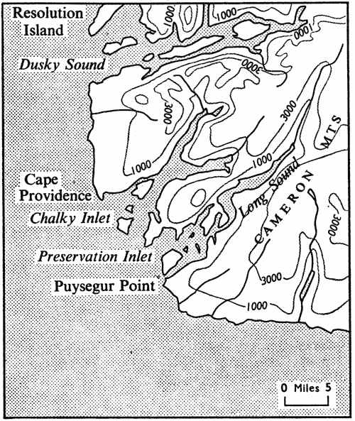 Puysegur Point, at the extreme south-west of the South Island