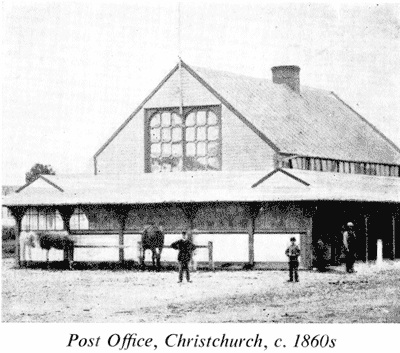 Post Office, Christchurch, c. 1860s
