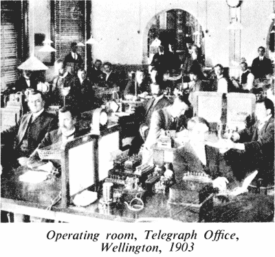 Operating room, Telegraph Office, Wellington, 1903