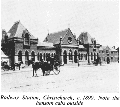Railway Station, Christchurch, 1890