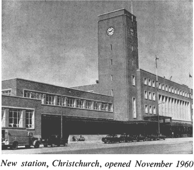 Railway Station, Christchurch, 1960