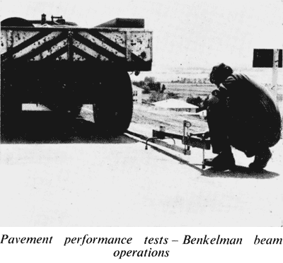 Pavement performance tests — Benkelman beam operations