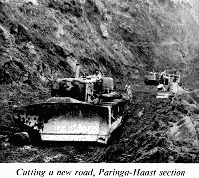 Cutting a new road, Paringa-Haast section
