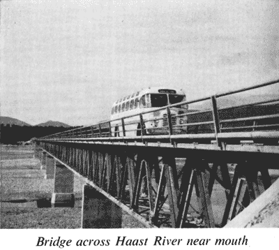 Bridge across Haast River near mouth