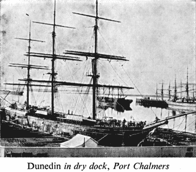 Dunedin in dry dock, Port Chalmers