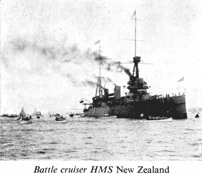 Battle cruiser HMS New Zealand