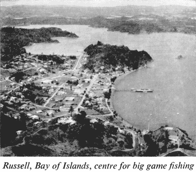 Russell, Bay of Islands, centre for big game fishing
