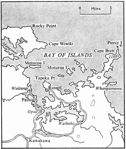 The Bay of Islands, showing Waitangi