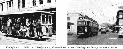 Dunedin cable car and Wellington tram