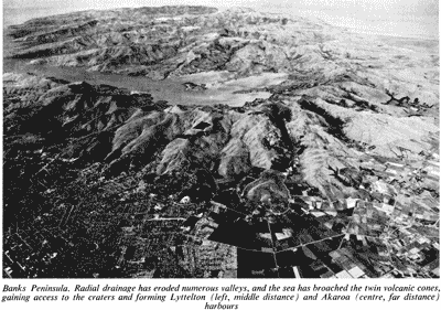 Aerial view of Banks Peninsula