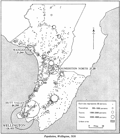 Population, Wellington, 1956