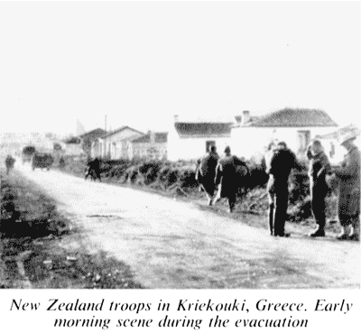New Zealand troops in Kriekouki, Greece