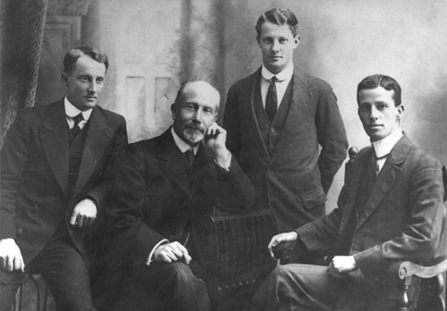 James Ring (second from left) and his sons