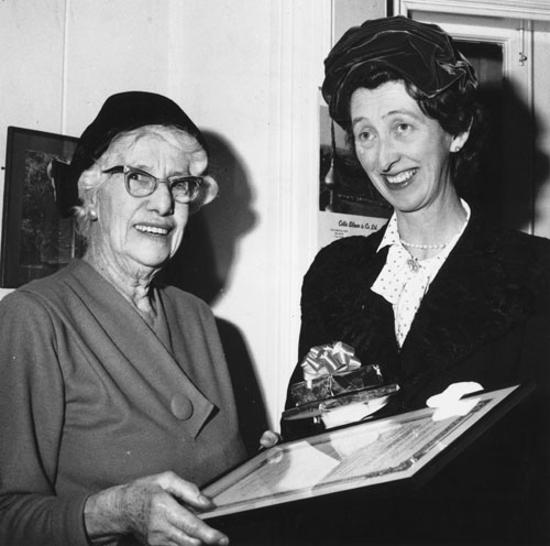 Violet Augusta Roche (left) and Lady Laura Fergusson, 1963
