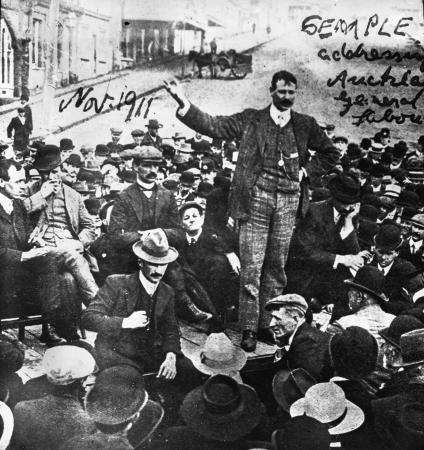 Robert Semple addressing workers in Auckland in 1911
