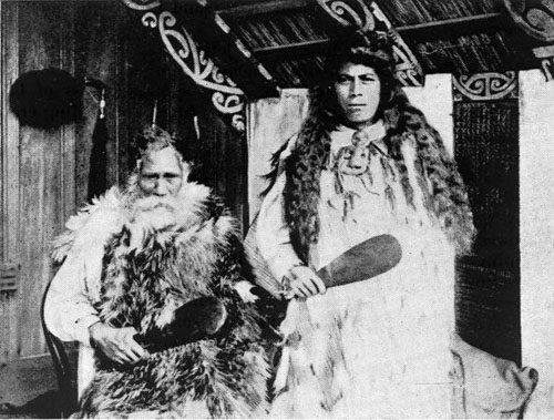Ngāti Pikiao leader Te Pōkiha Taranui with his wife Ngārangikakī