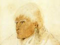Watercolour portrait of Te Rauparaha about 1842