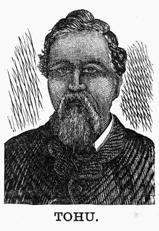 Engraved portrait of Tohu Kākahi