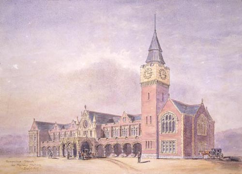 A design by George Alexander Troup for the Dunedin railway station