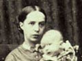 Renowned gardener Emily White with one of her five children, about 1865