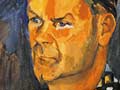 A painting of artist Toss Woollaston by Lina Bryans