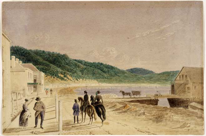 Lambton Quay, 1856
