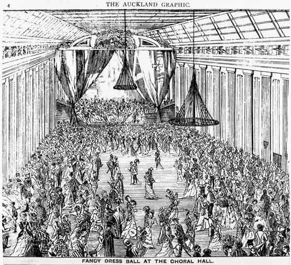 Ball at the Choral Hall, Auckland, 1860s