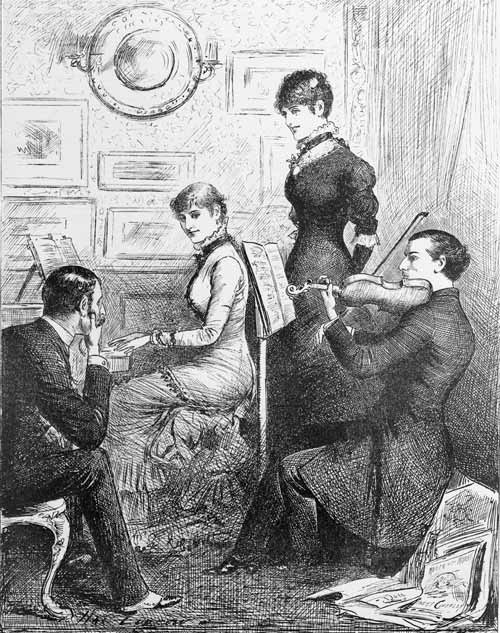 A musical evening, 1890