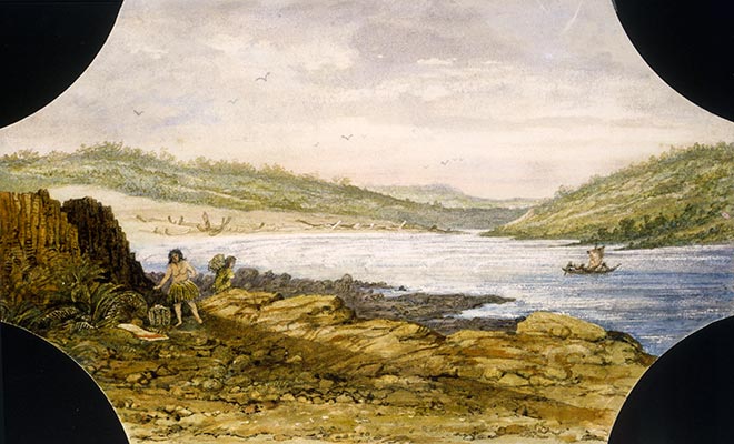 Māori at Porirua Harbour, around 1842