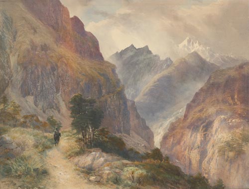 ‘Mountain pass with rider’