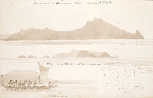 ‘Entrance to Whangari river, bearing NW by W’