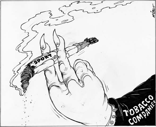 Cartoon about smoking sponsorship