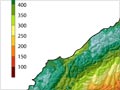 High intensity rainfall map