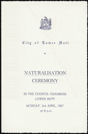 Ceremony programme 