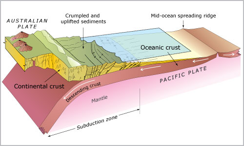 Subduction beneath the North Island
