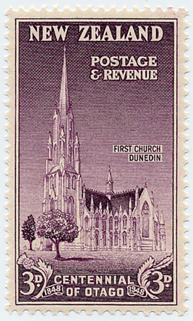 First Church, Dunedin, Otago centennial stamp