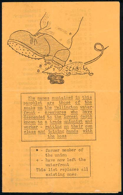 Illegal pamphlet, 1951 waterfront dispute
