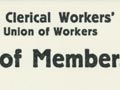 Clerical Workers union card